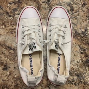 White Scrunch Back Converse